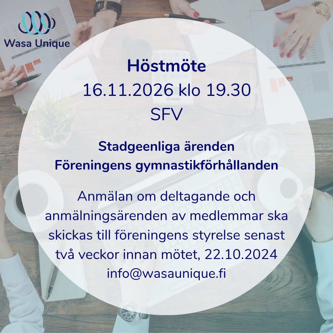 Wasa Unique höstmöte 2026